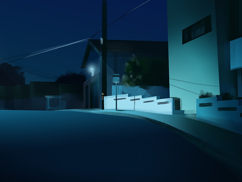 Night Walk illustration light night photoshop painting design movie ba.jpg