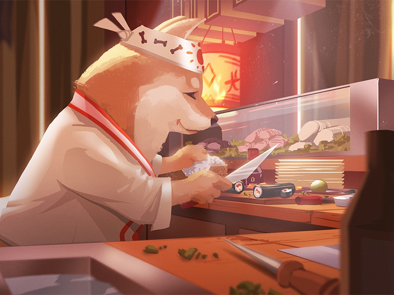 Shiba Sushi Chef dog shiba inu graphic painting concept art visual dev.jpg