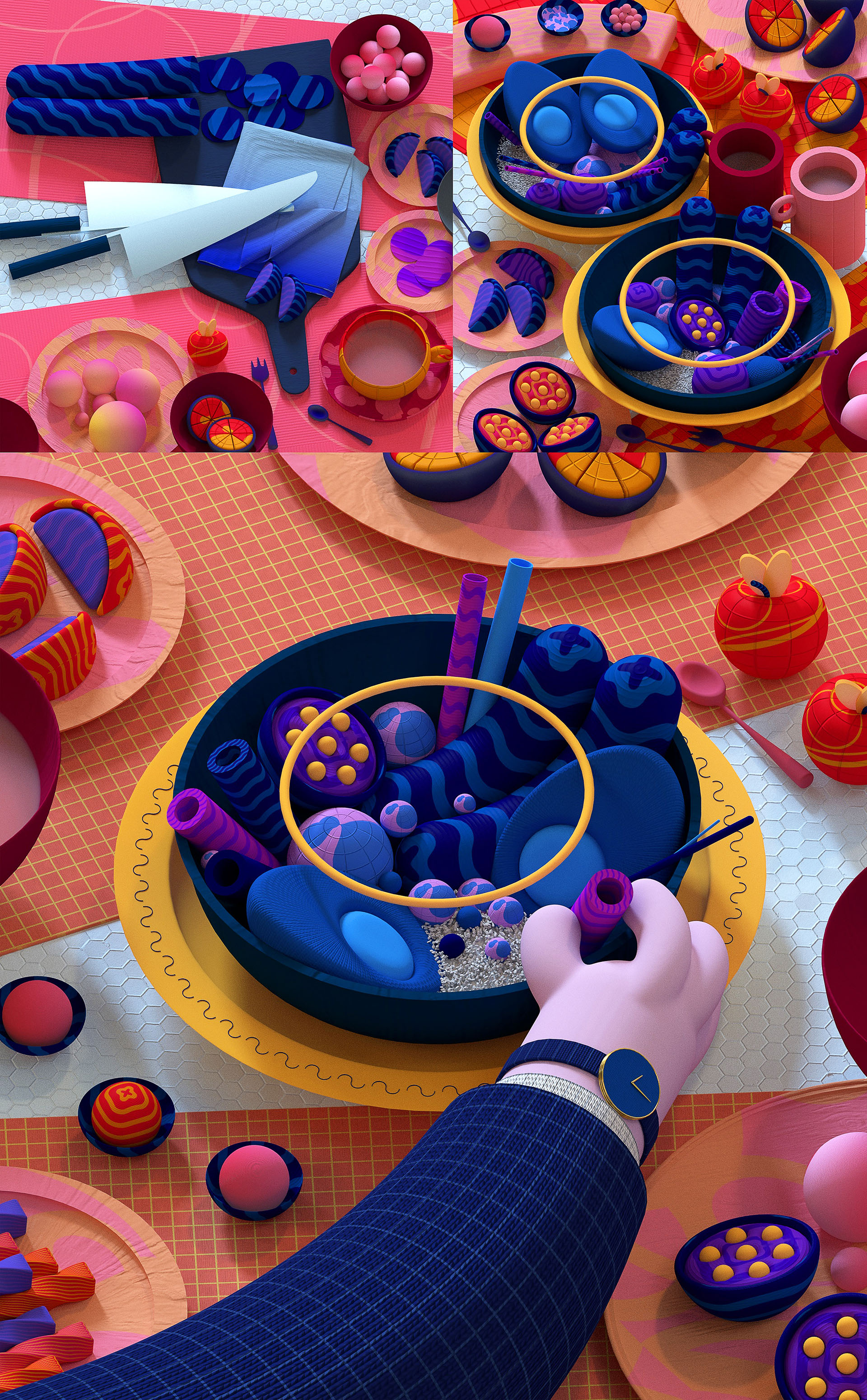 2D 36days 36daysoftype 3D art cute house ILLUSTRATION  letter colors (12).jpg