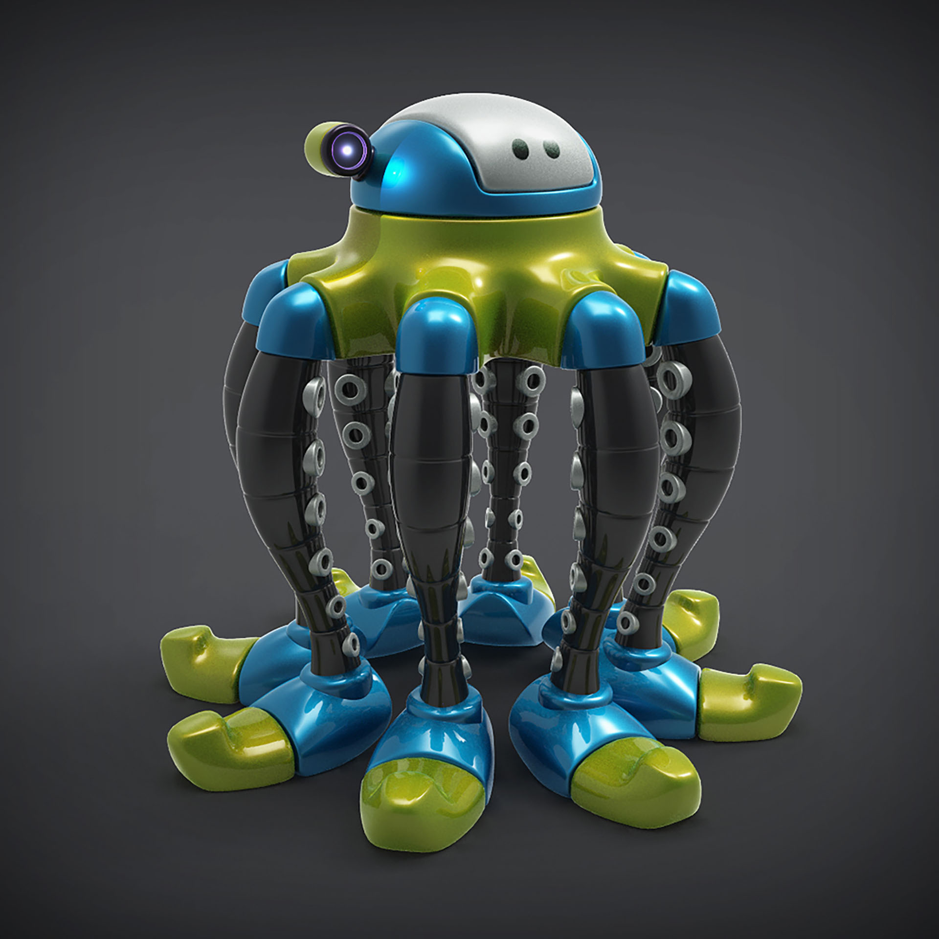 inktober botober robots robot toy Maya keyshot3d 3D rendering (8).jpg