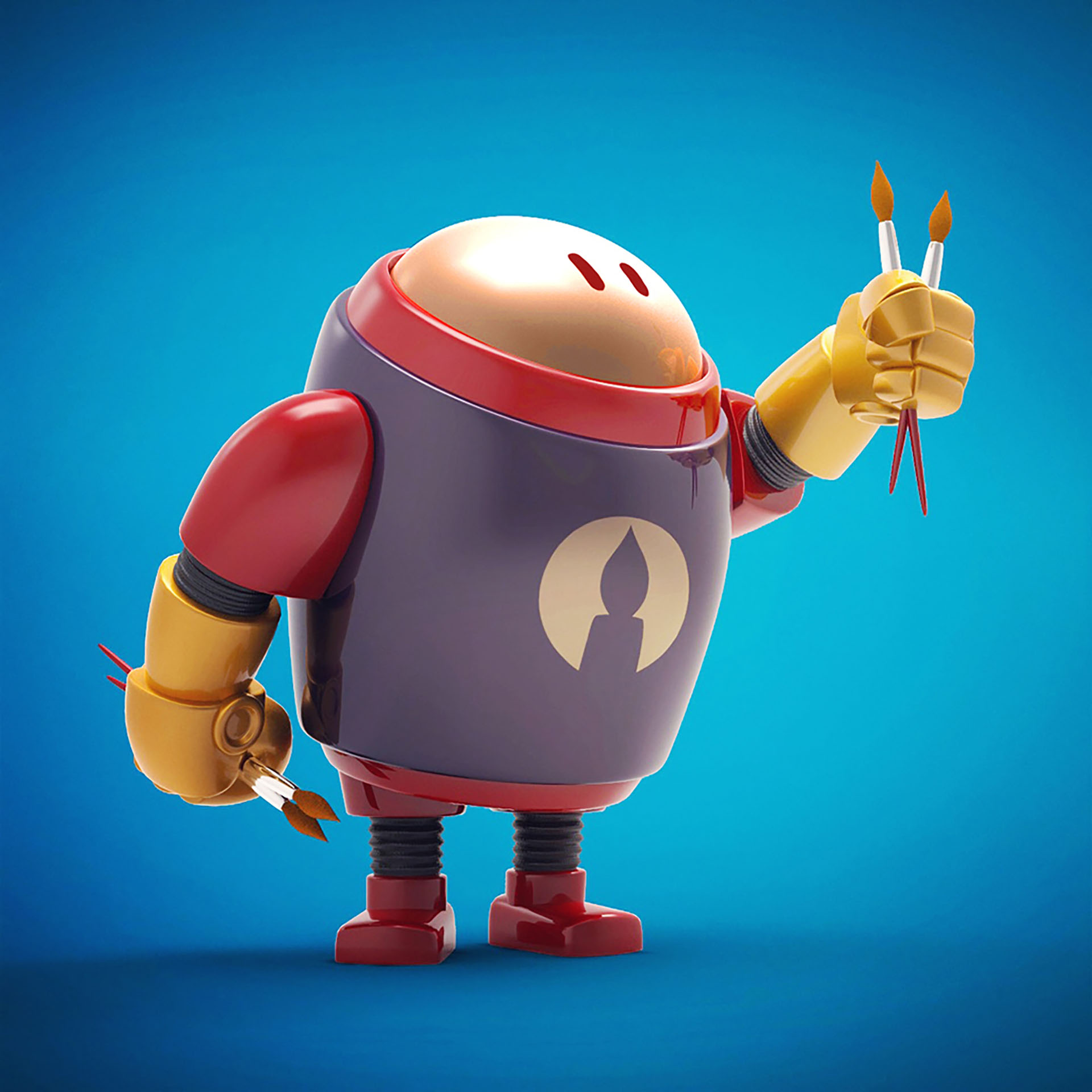 inktober botober robots robot toy Maya keyshot3d 3D rendering (10).jpg