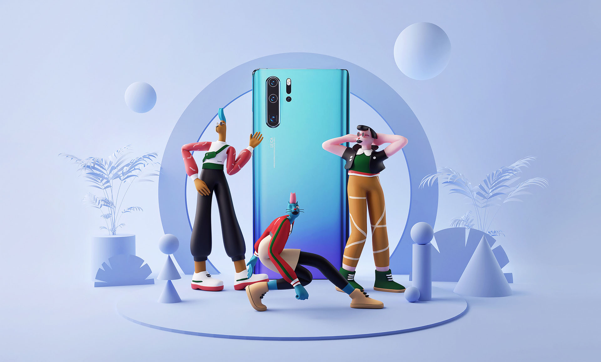 design inspiration 3D Character huawei cinema4d Advertising  creative.jpg