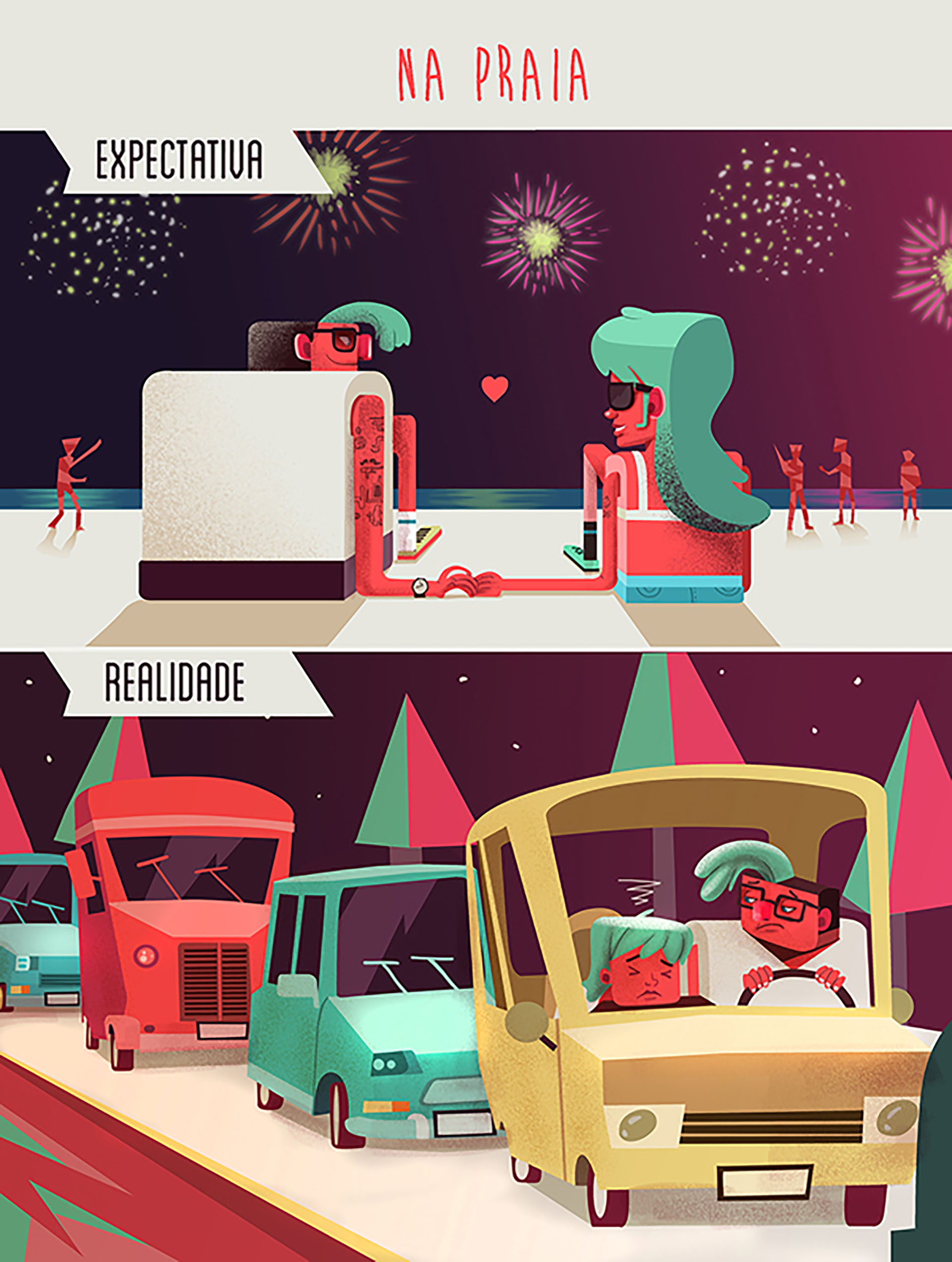 flat campaign Character cards iphone illustrations editorial beach Lov (18).jpg