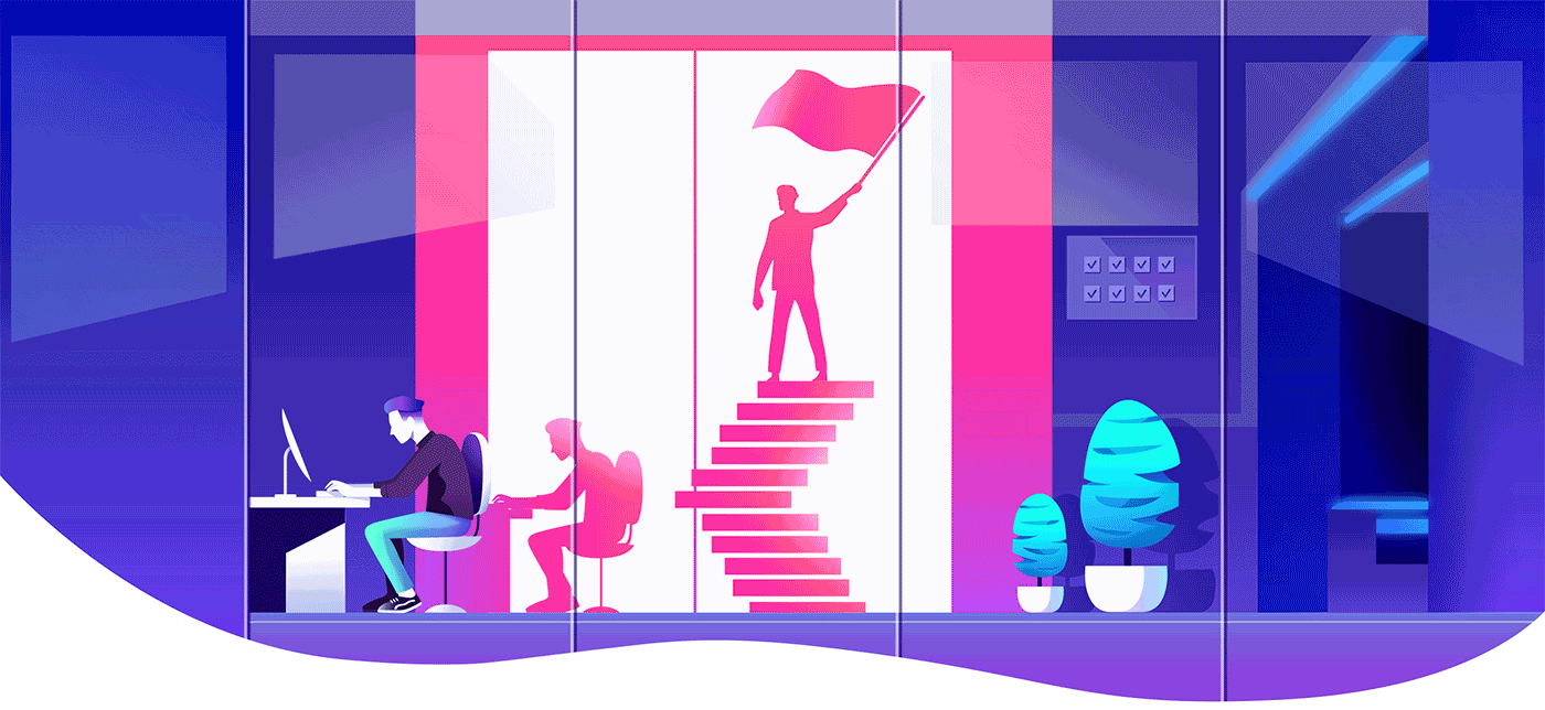 design inspiration creative Web futuristic Layout gradient flat charac.gif