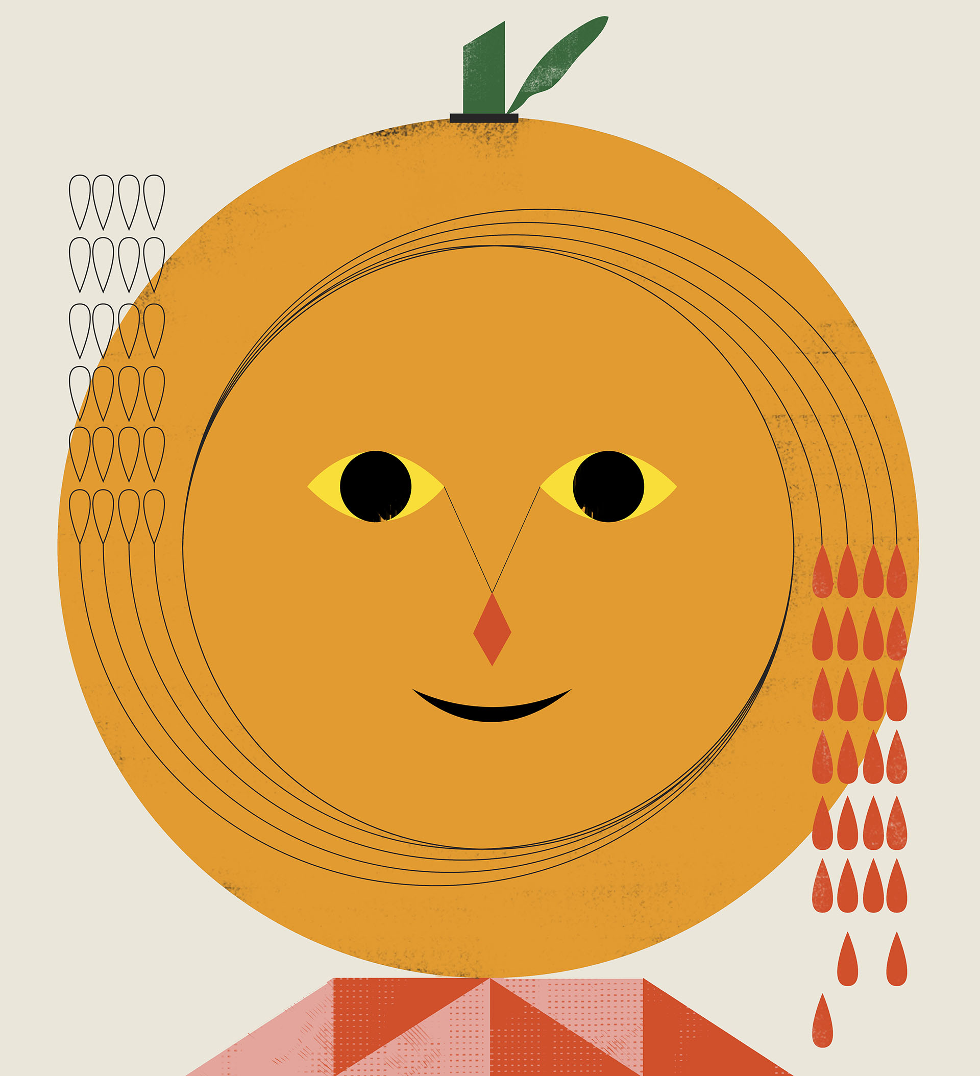 pumpkin Halloween seasonal vegetable face texture Retro printdesign cr.jpg
