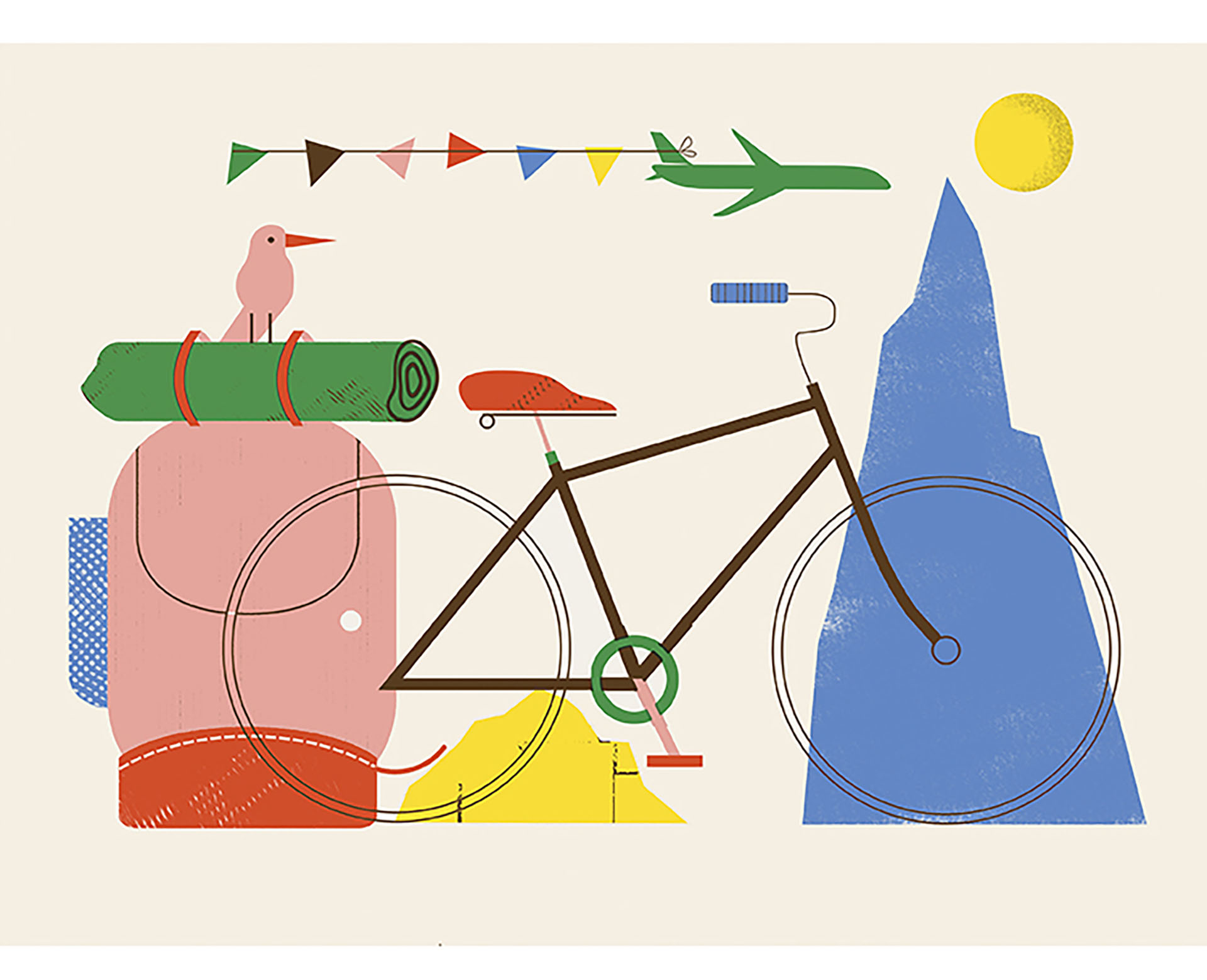 Travel ecological adventure conceptual Bicycle car Food  colorful text-1.jpg