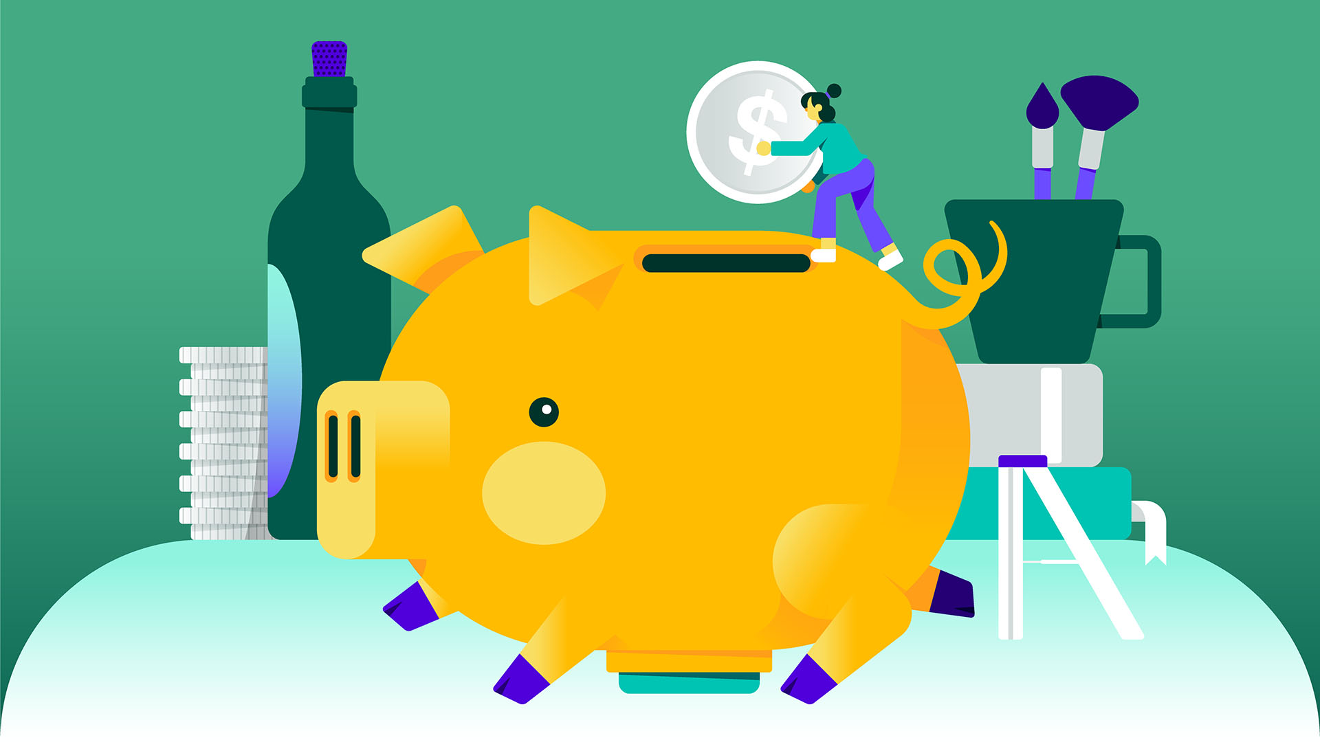 Advertising  theSkimm 2D artwork conceptual design Editorial Illustrat (15).jpg