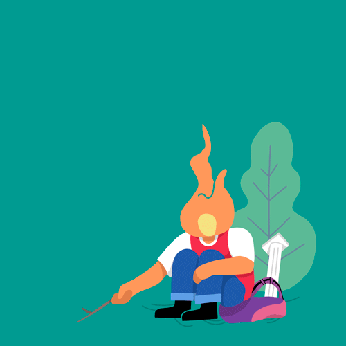 Wired editorial Character anxiety self love magazine gif Collection bi.gif