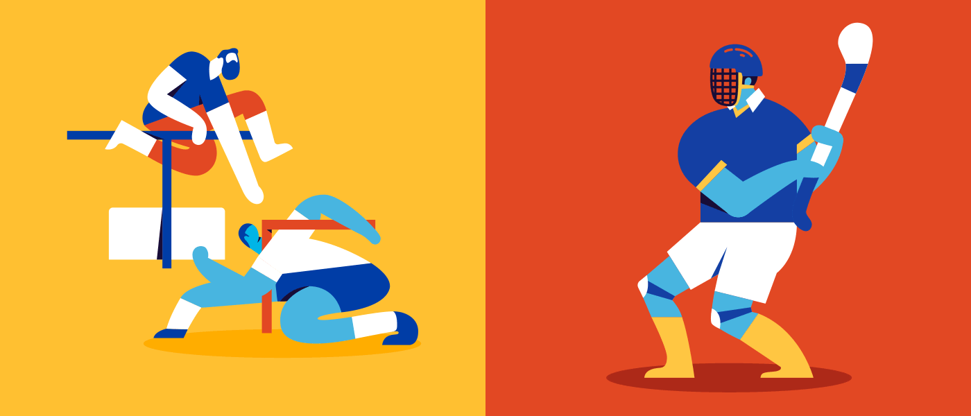 animation  ILLUSTRATION  design Advertising  sports ESPN tv Character (13).gif