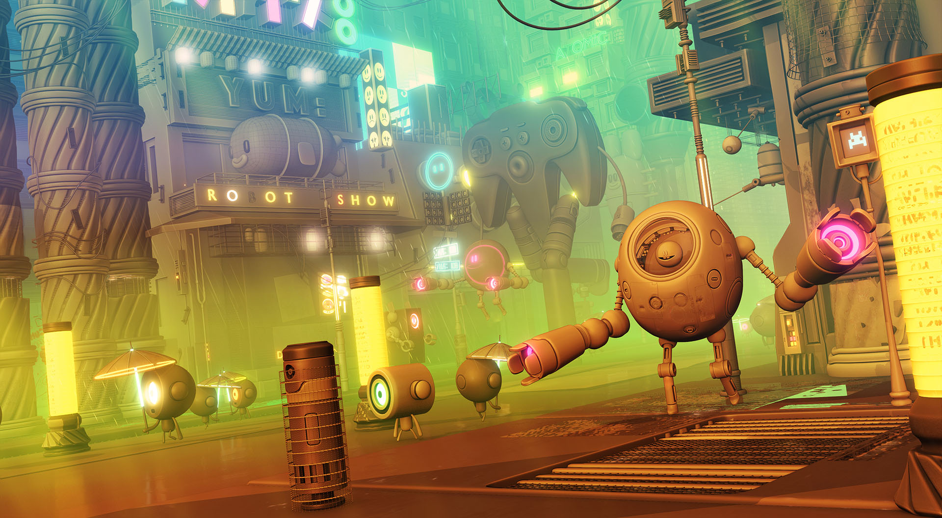 3D Character cute fantasy neon Retro robots (4).jpg