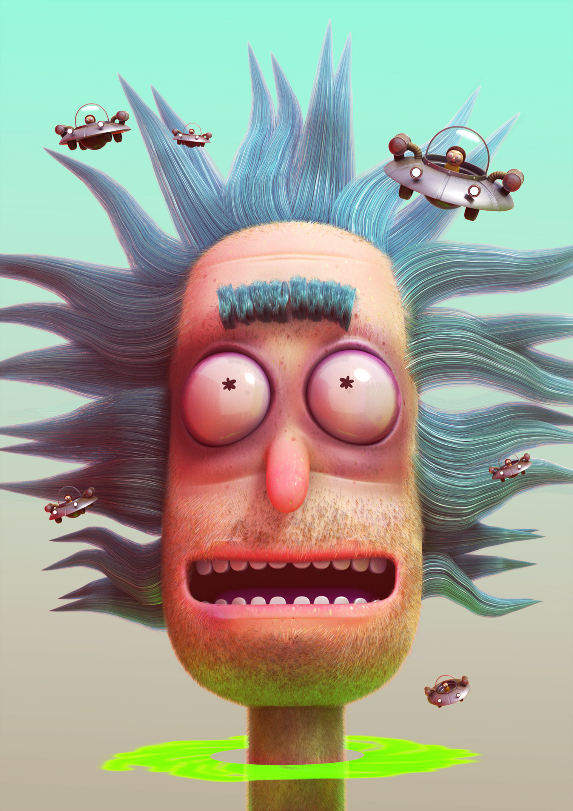 cartoon Character rick ans mort y cute wales cardiff blender CGI 3D Co.jpg