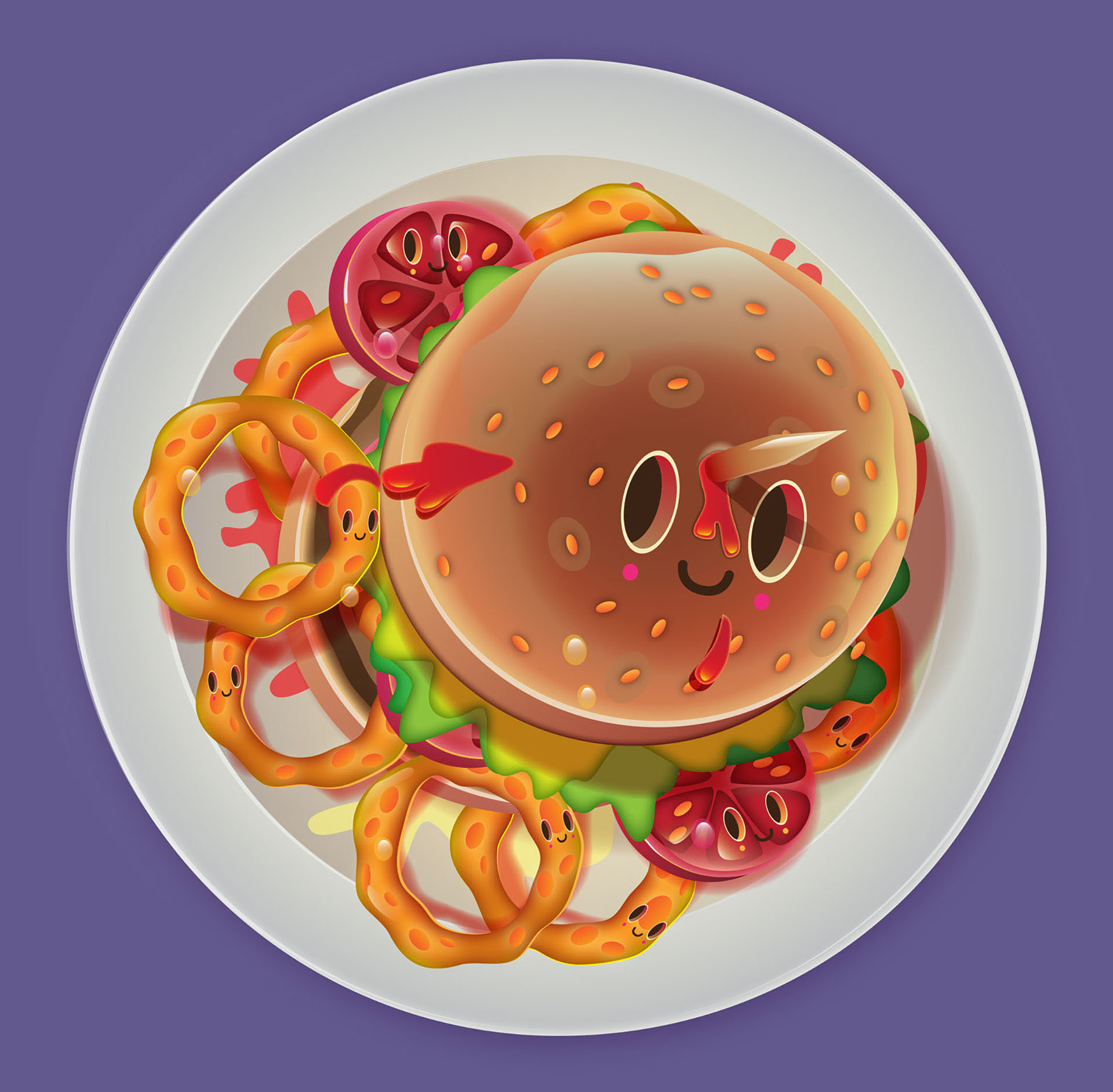 Food  eggs bacon Pizza cake Fun spaghetti Sushi ham steak chips Soup (4).jpg