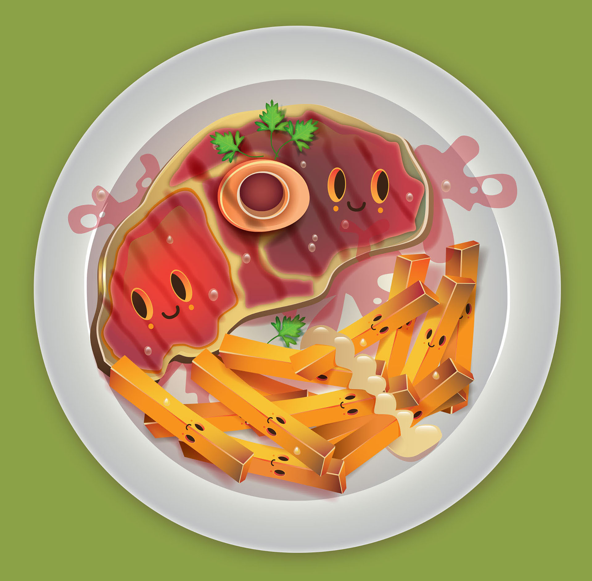 Food  eggs bacon Pizza cake Fun spaghetti Sushi ham steak chips Soup (6).jpg