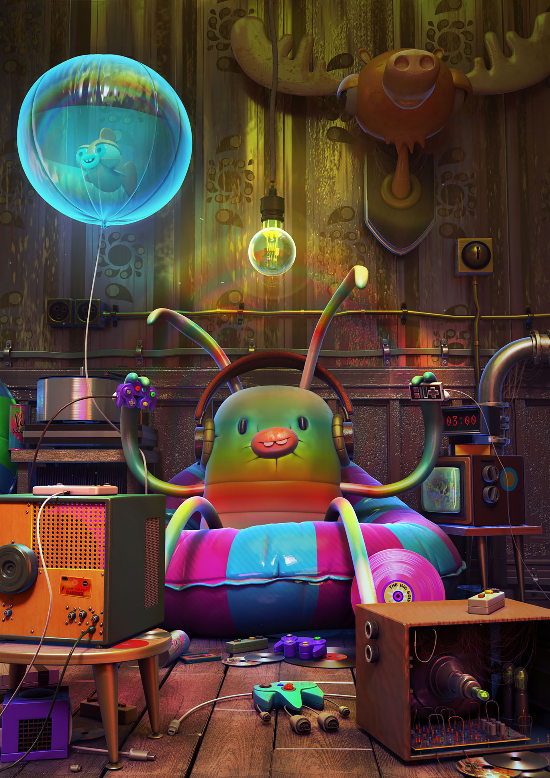 robots aliens 3D ILLUSTRATION  city night Games Nintendo (2).jpg