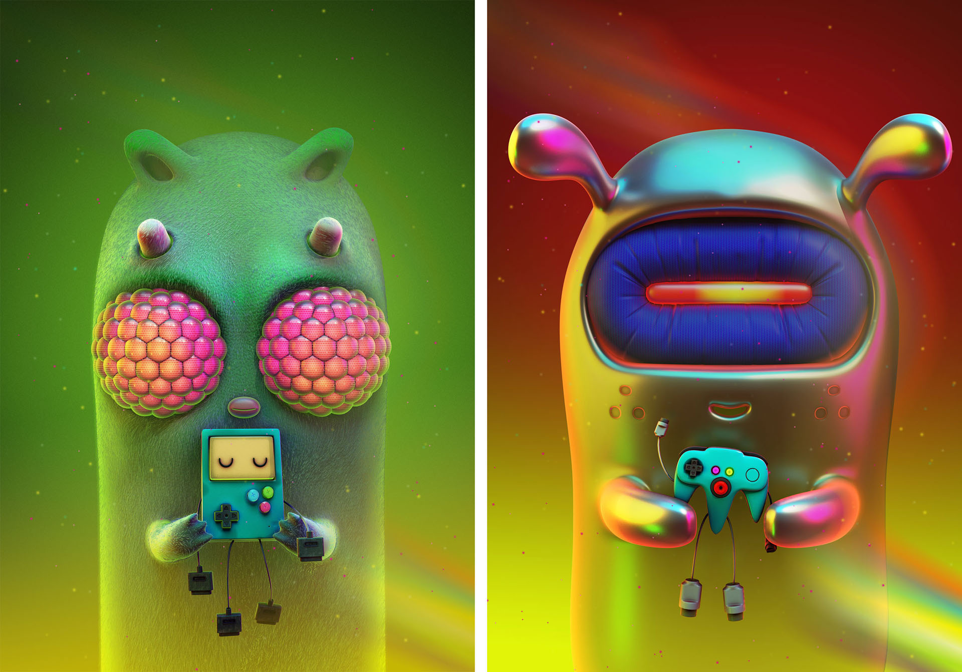 robots aliens 3D ILLUSTRATION  city night Games Nintendo (3).jpg