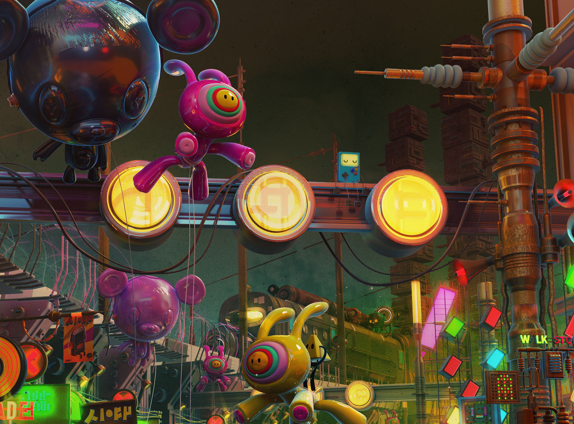 robots aliens 3D ILLUSTRATION  city night Games Nintendo (6).jpg