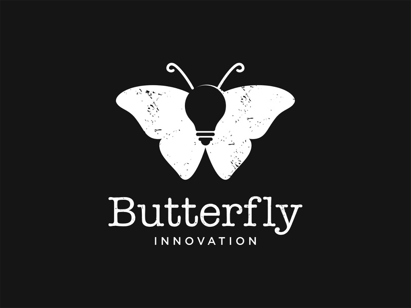 Butterfly + bulb logo illustration inspirations smart negative space s.jpg
