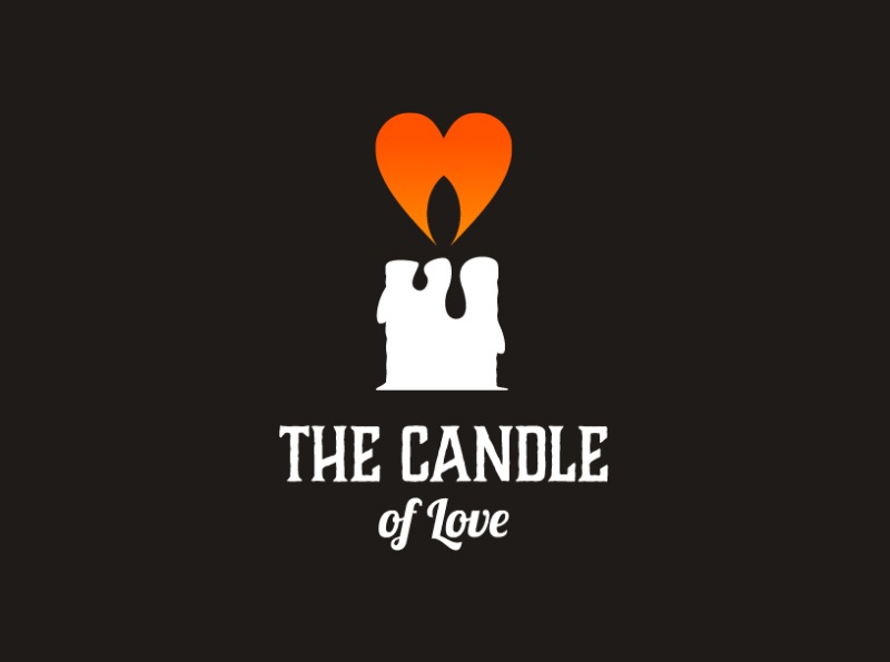 Candle + Love Logo vector typography startup logo inspiration illustra.jpg