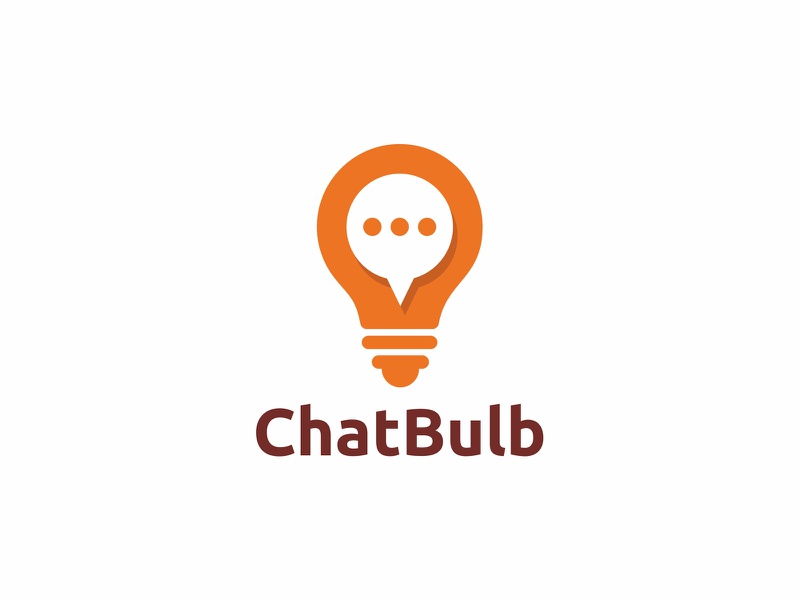 Chat Bulb vector app chat bulb monogram logo inspiration illustration.jpg