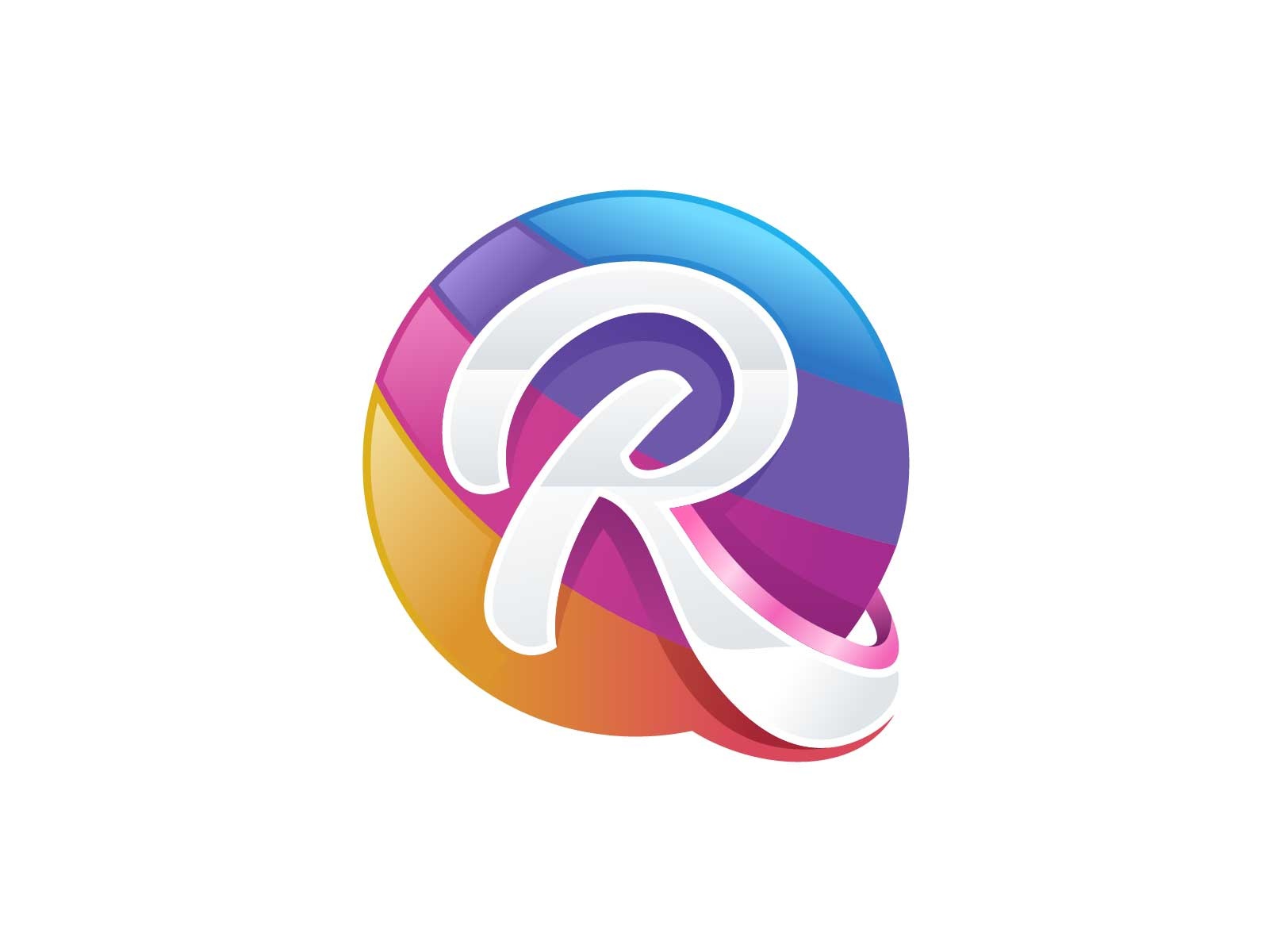 Colorful Letter R creative icon illustration branding identity brand l.jpg