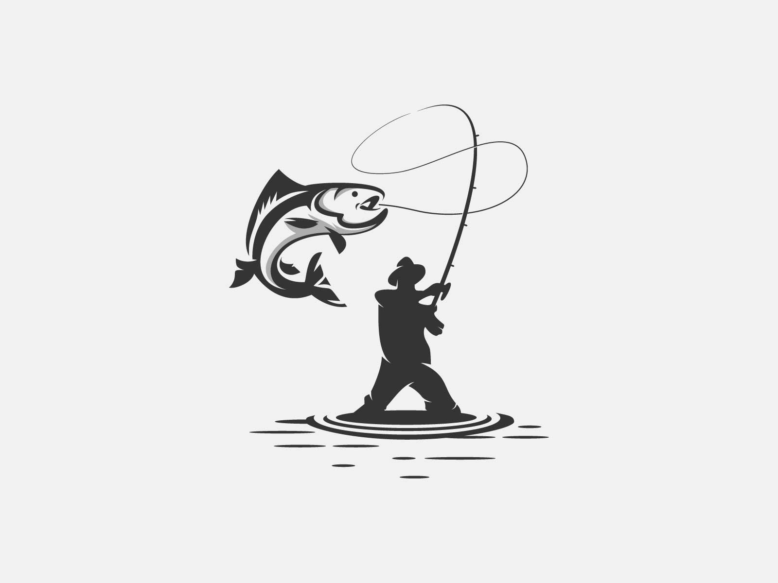 Fishing Mania vector illustration logo product community outdoor sign.jpg