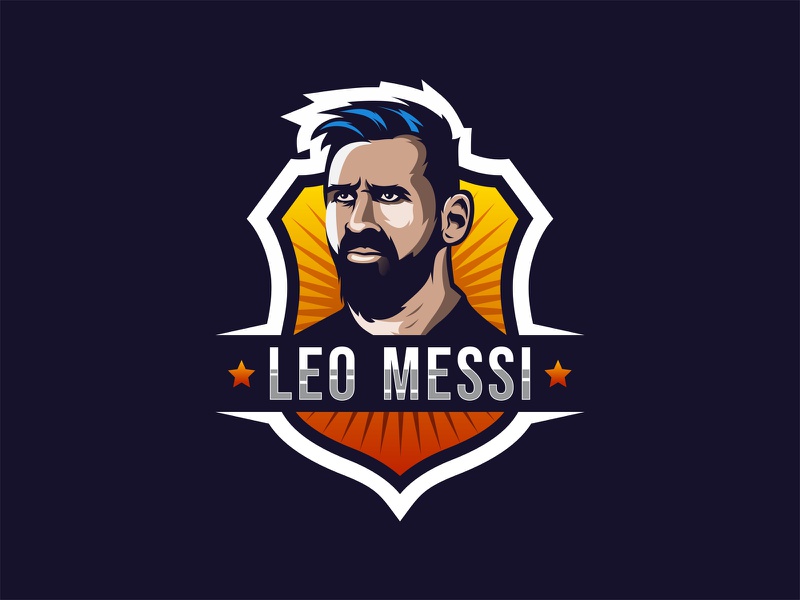 Leo Messi messi barcelona sports sport mascot logo illustration icon l.jpg