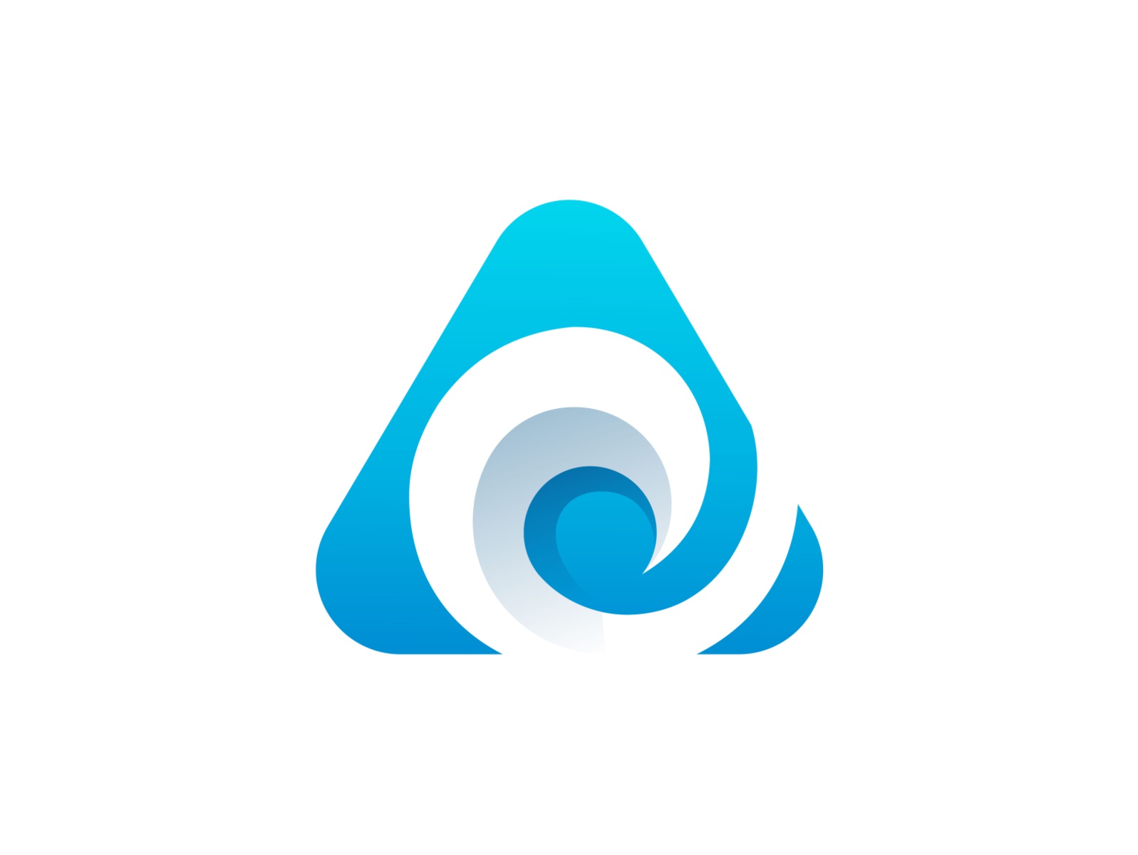 Letter A + Wave wave water symbol simple logo ocean modern logo mark l.jpg
