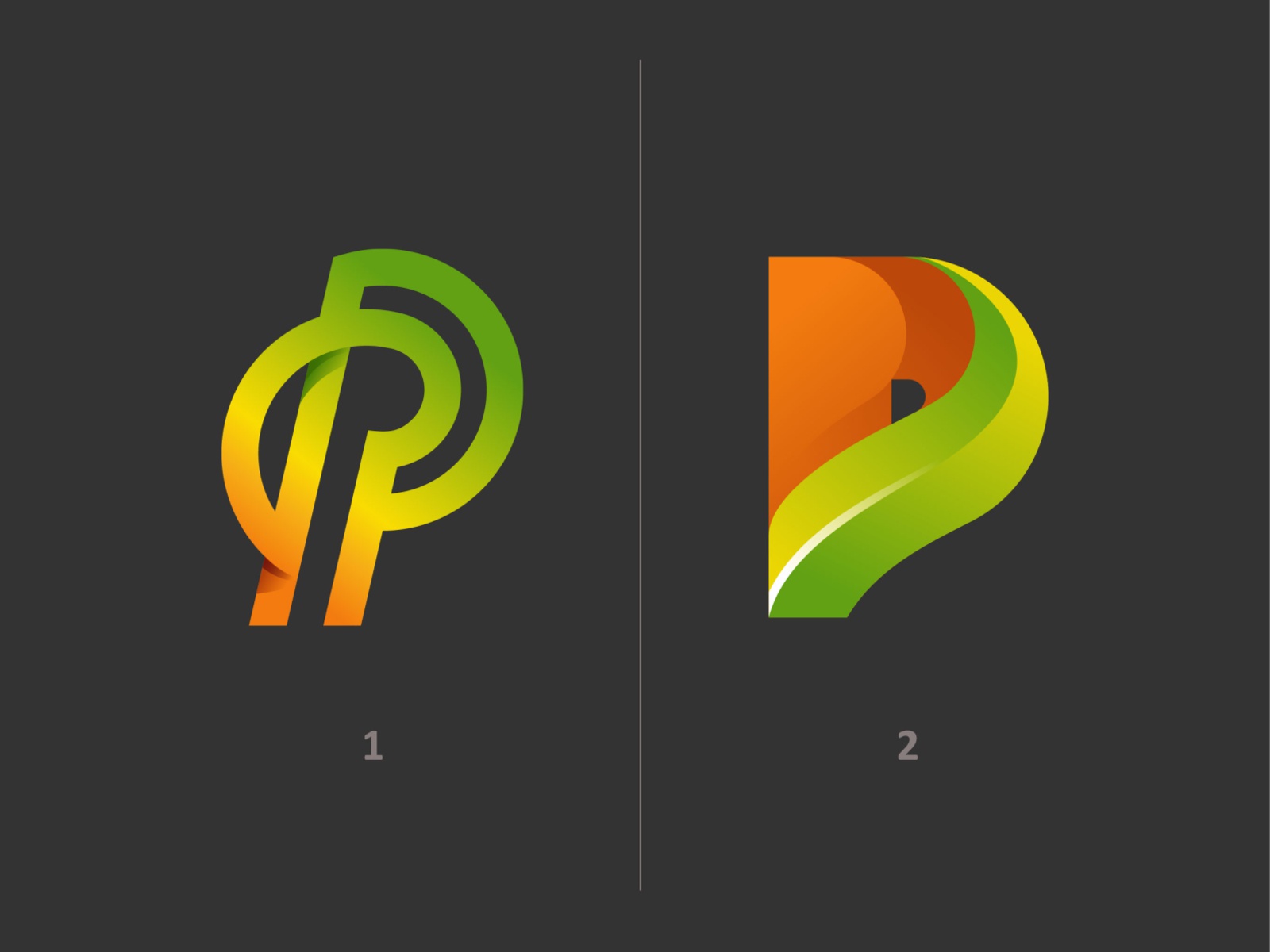Letter P gradient minimalistic simplistic golden ratio logo p monogram.jpg