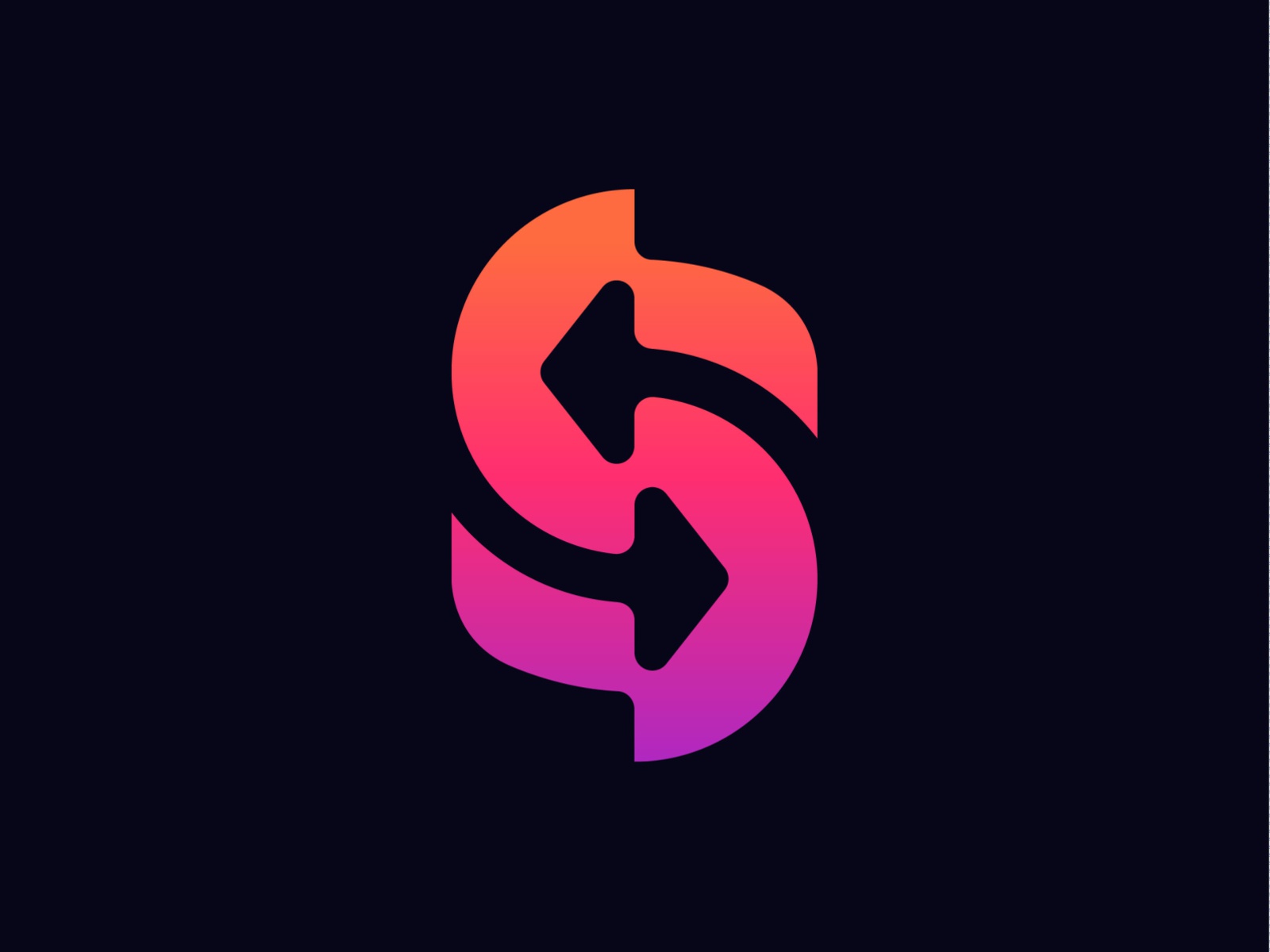 Letter S logo design letter mark alphabet arrow arrows logo designer b.jpg