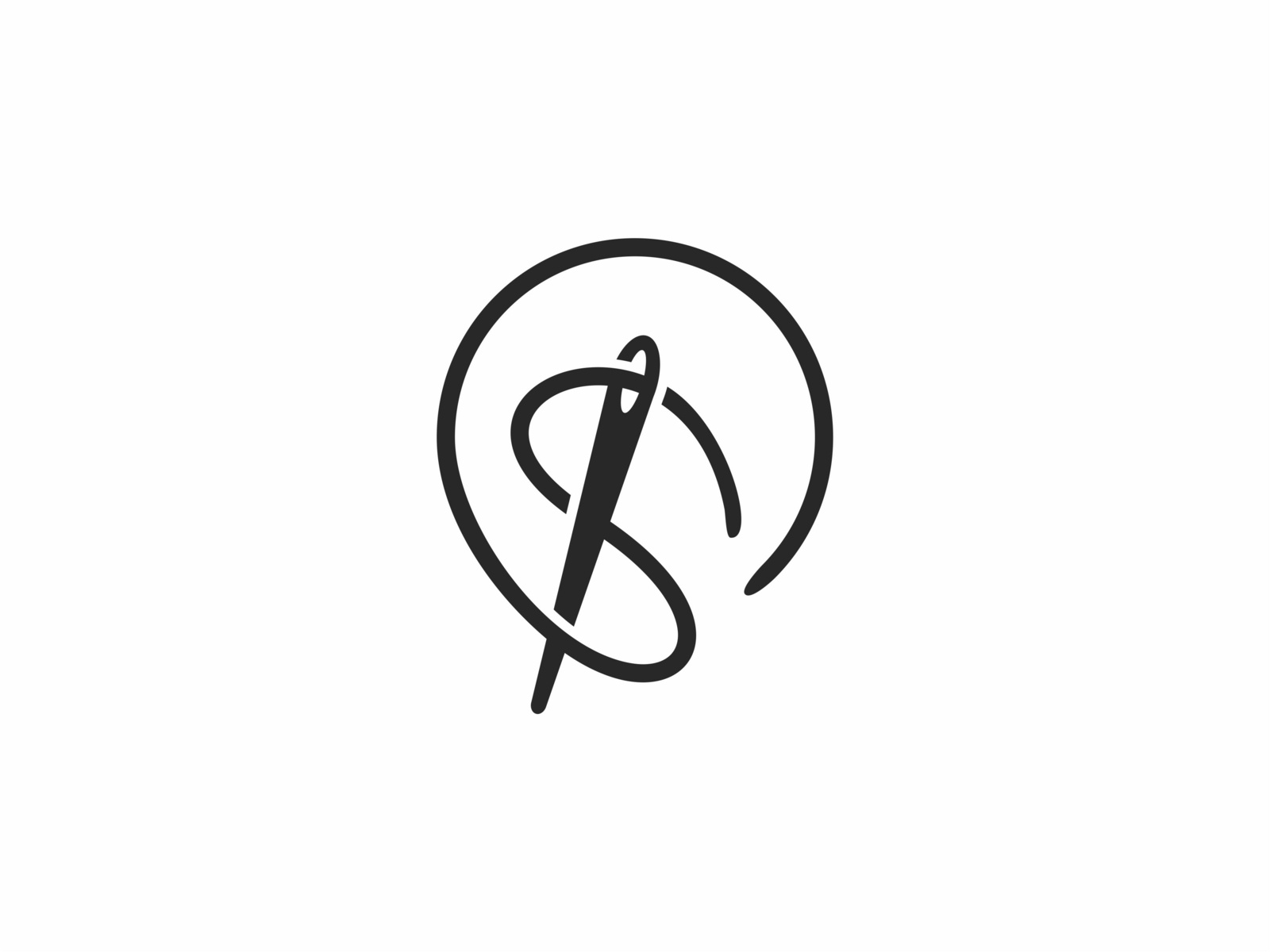 Letter S And Needle startup minimal vector smart logos smart logo mono.jpg