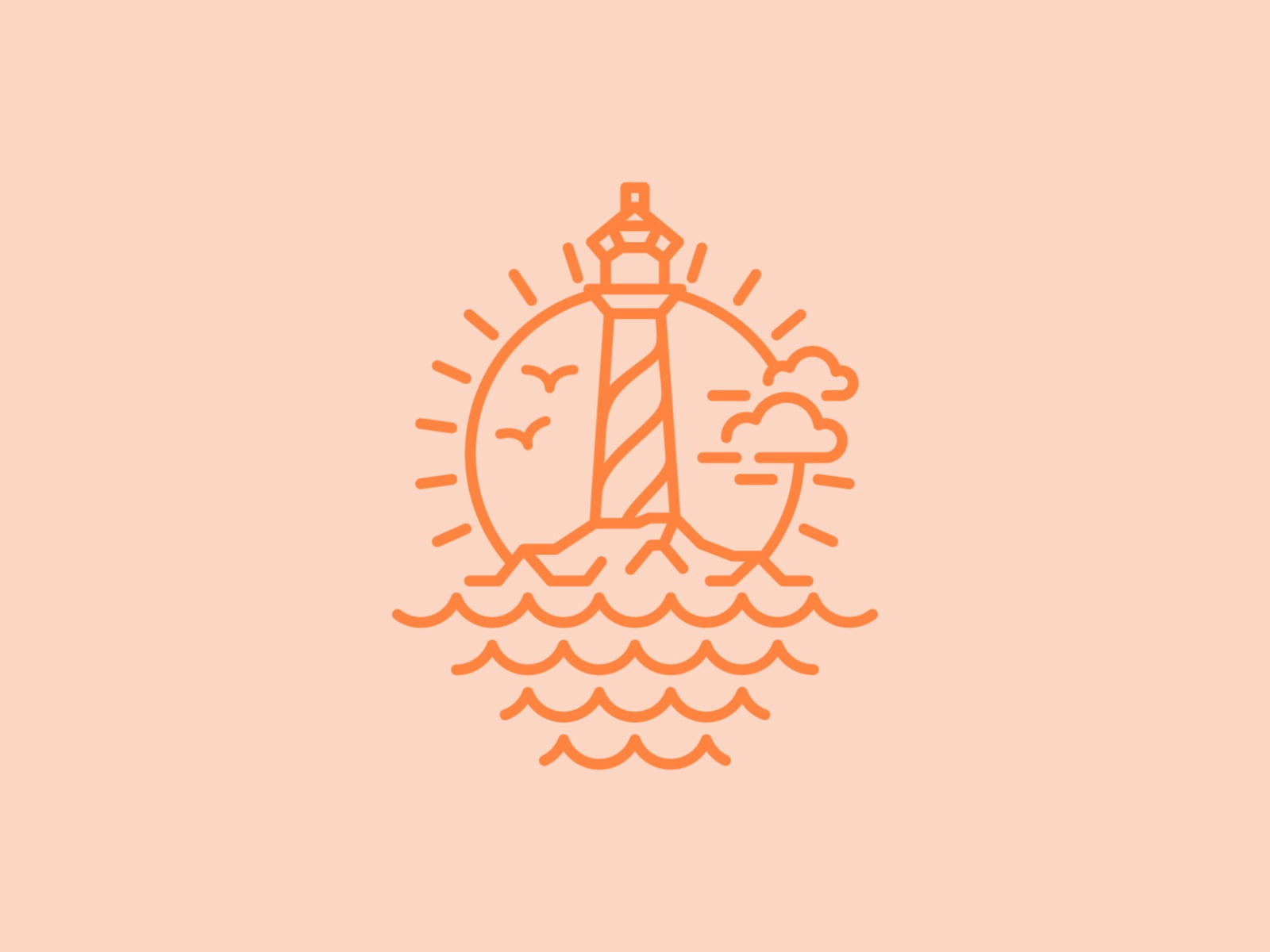 Lighthouse Beach creative design brand beach coastal badge retro vinta.jpg