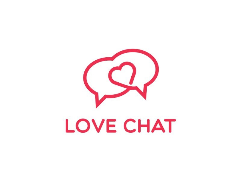 Love + Chat bubbles Logo symbol startup simple icon communiaction mess.jpg
