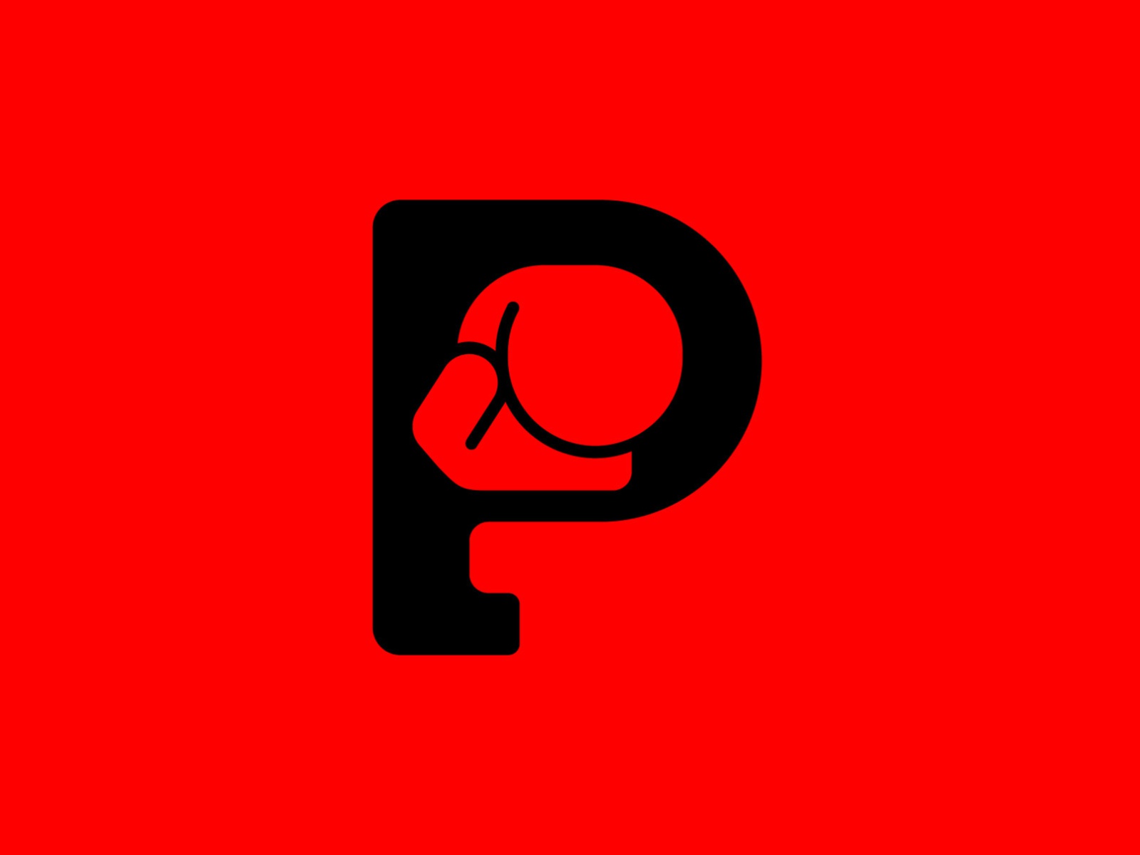 P for Punch box boxing fist punch logotype monogram logo fight fightin.jpg