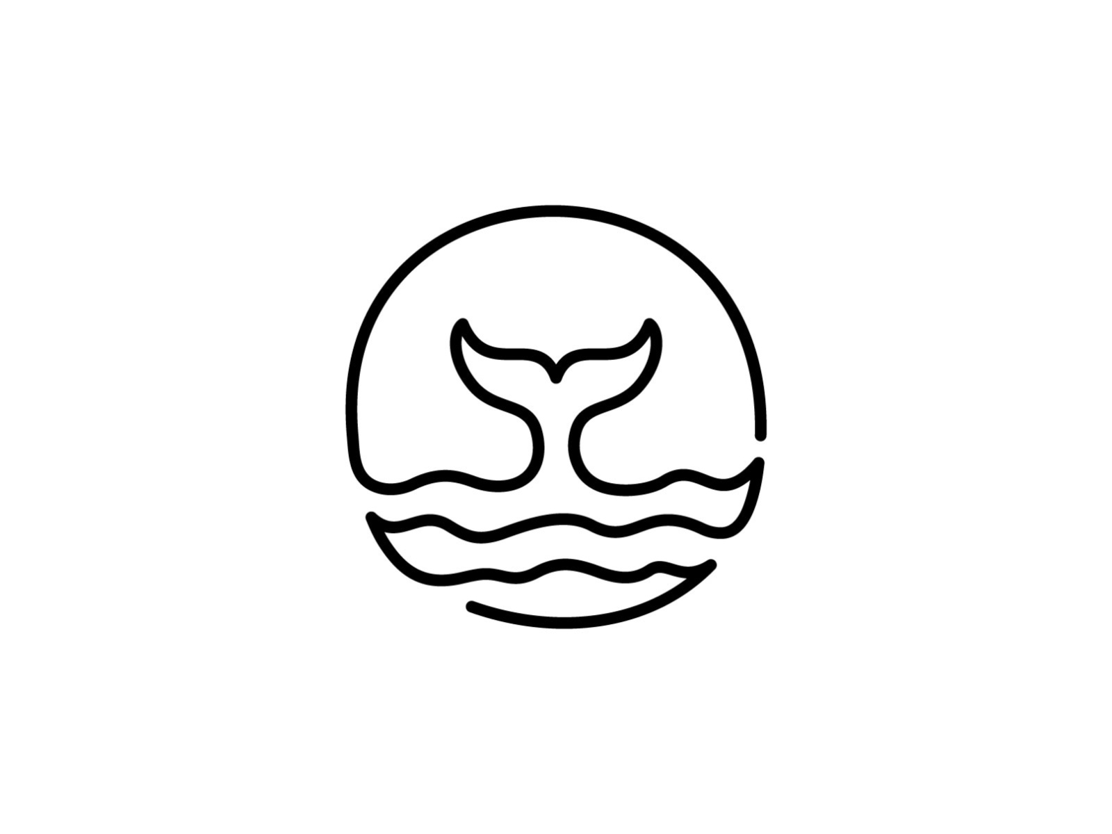 Whale logodesign design identity simple modern beach sunset wave water.jpg