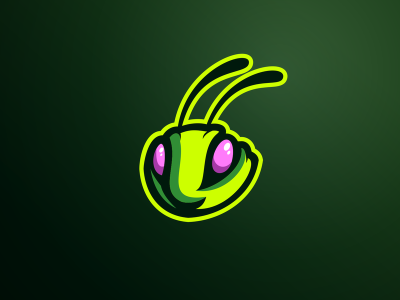Alien Insect illustration negative space logo icon monogram logo ui fl.png