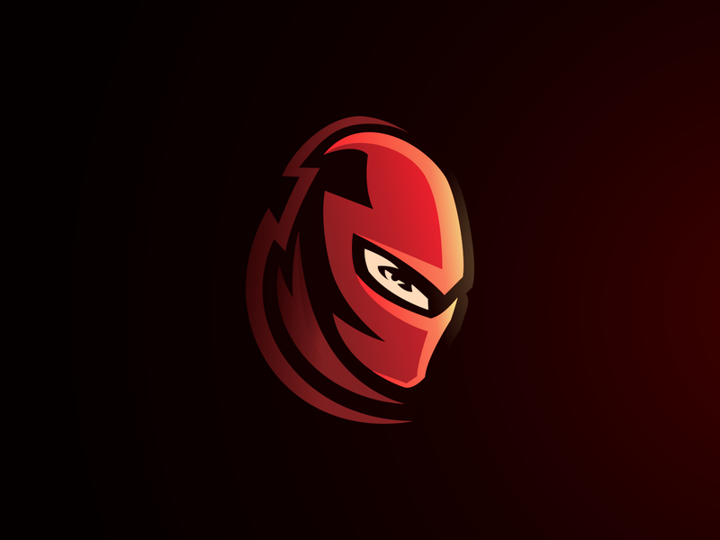 Red Ninja esports esportlogo esport illustration icon vector logo desi.png