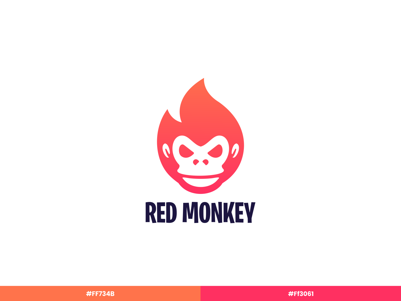 Red Monkey web app minimal brand and identity icon branding logo illus.png