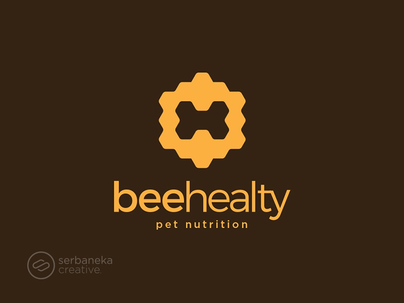 Bee Healthy Logo nutrition healthy petshop pet pets honeycomb bee hone.jpg