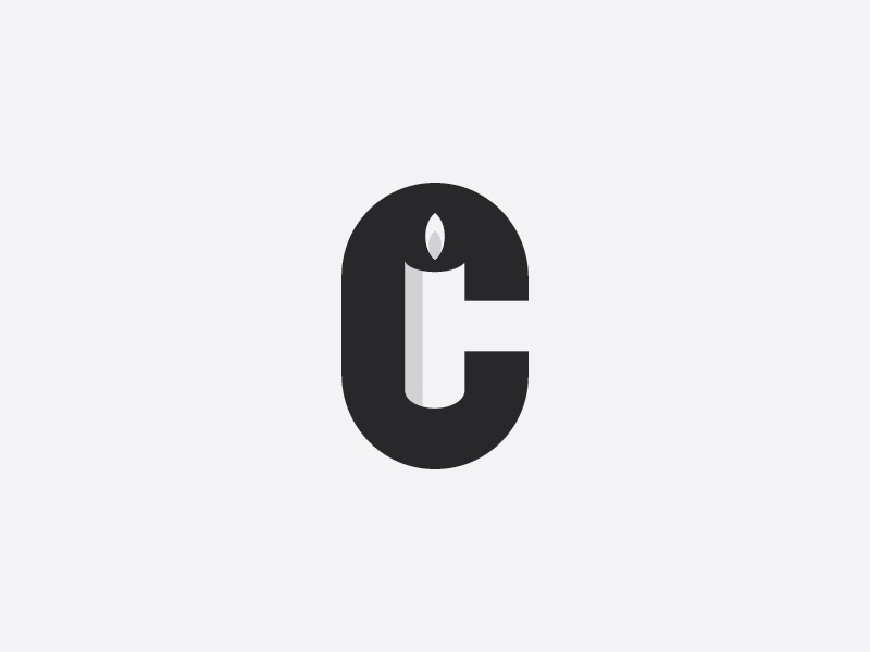 Candle negative space flame fire candle light logo logo type letter ma.jpg