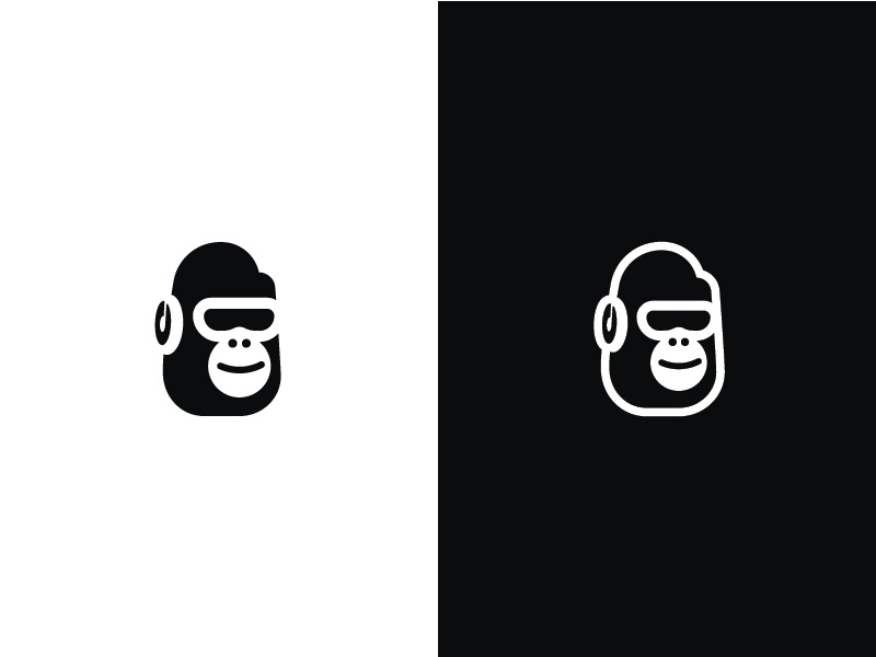 Gorilla Music Negative Space Logo logo inspirations negativespace logo.jpg