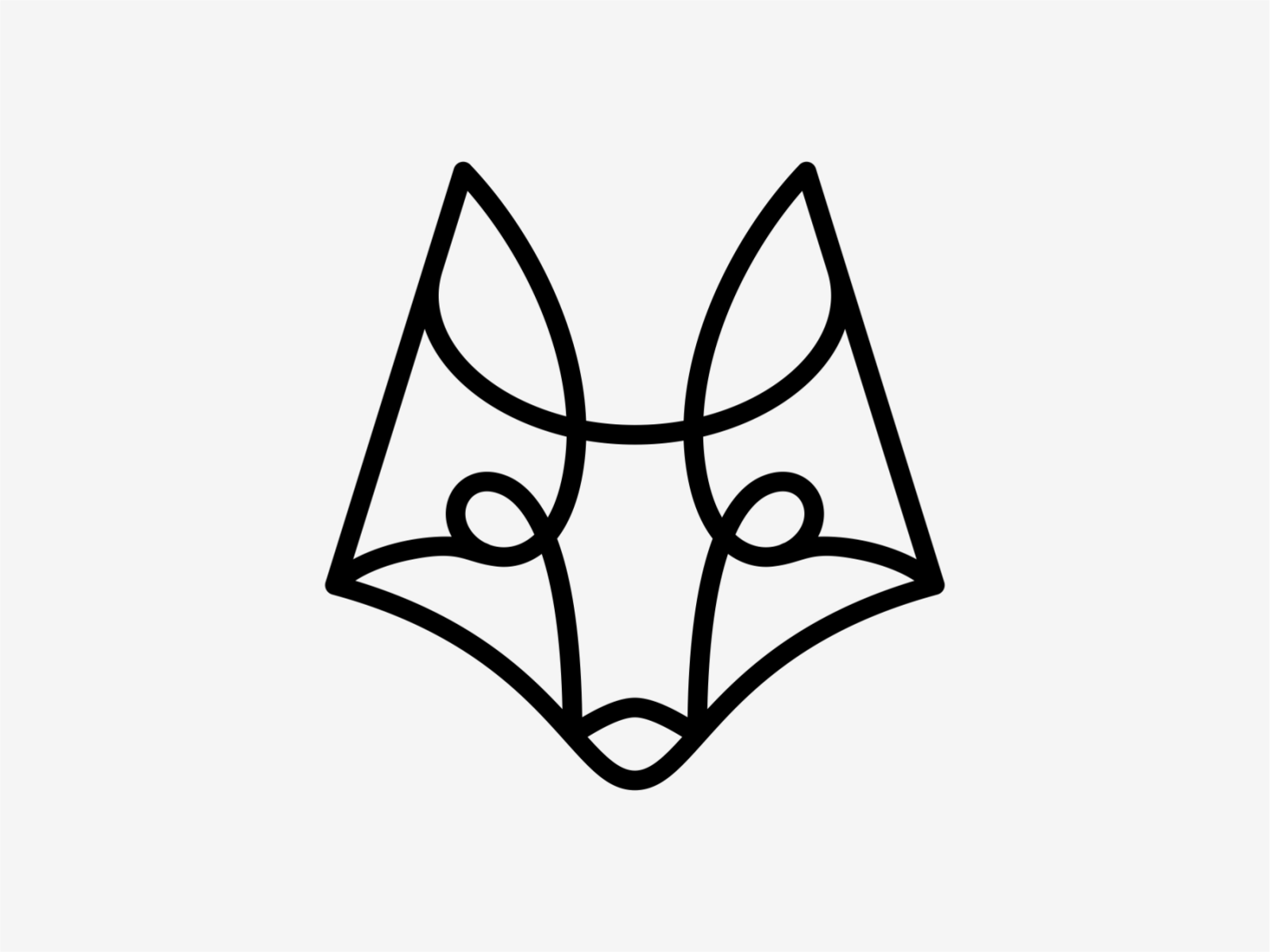 Fox Line animal wolf ui illustration symbol mark icon brand branding l.png