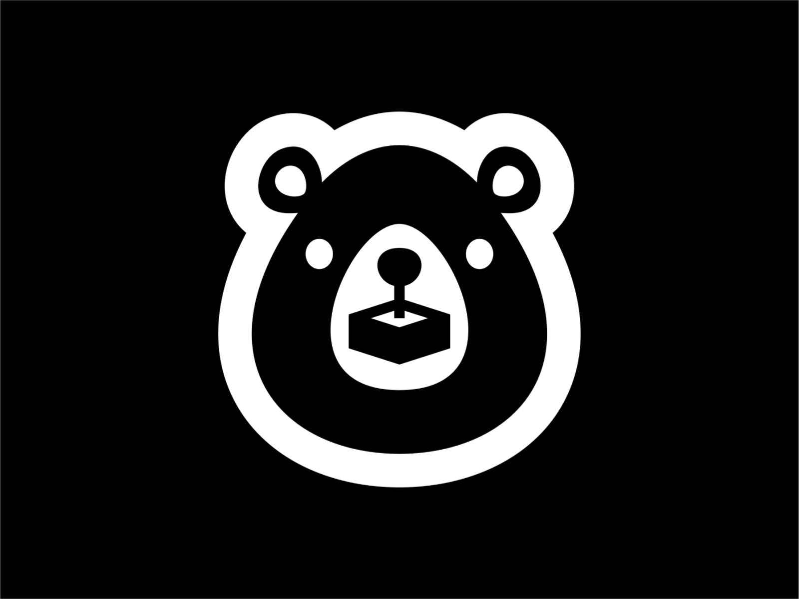 Gamer Bear player play games game gamers animal logo icon design art a.png