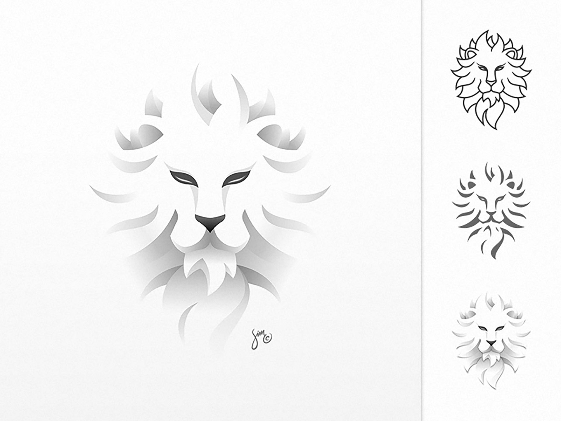 © leo  All Modes leo lion icon logo mark white light paper shadow expe.jpg