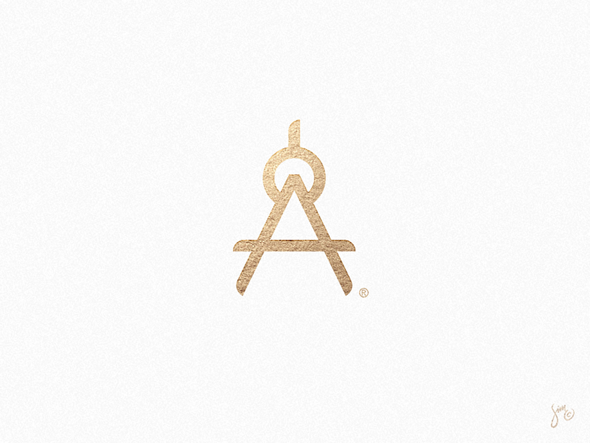A01  Logo Design lettermark letterdesign gold simplistic architecture.jpg