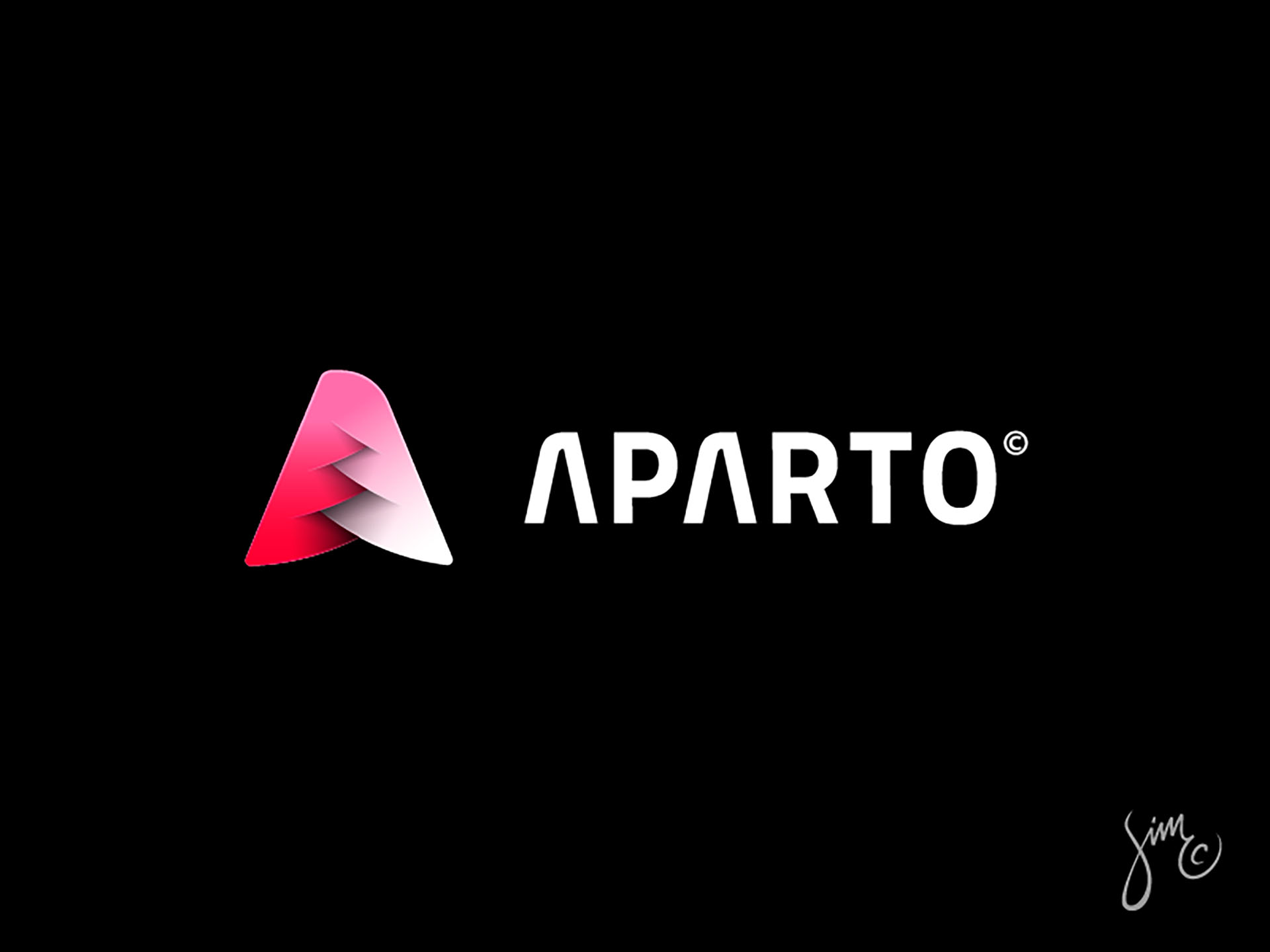 Aparto  Concept Logo pink black fresh colors apart separate logo desig.jpg