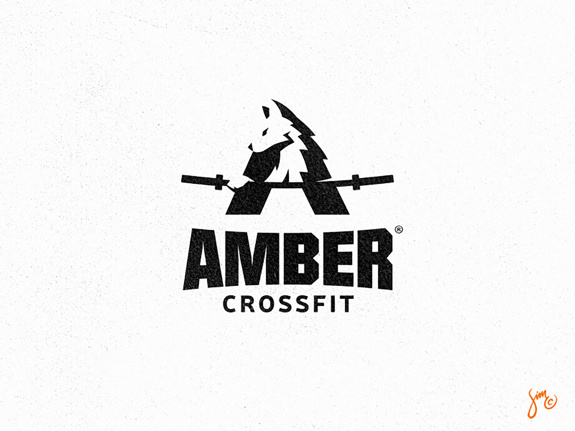 Amber Crossfit  Logo Design blackandwhite crossfit negative space ambe.jpg