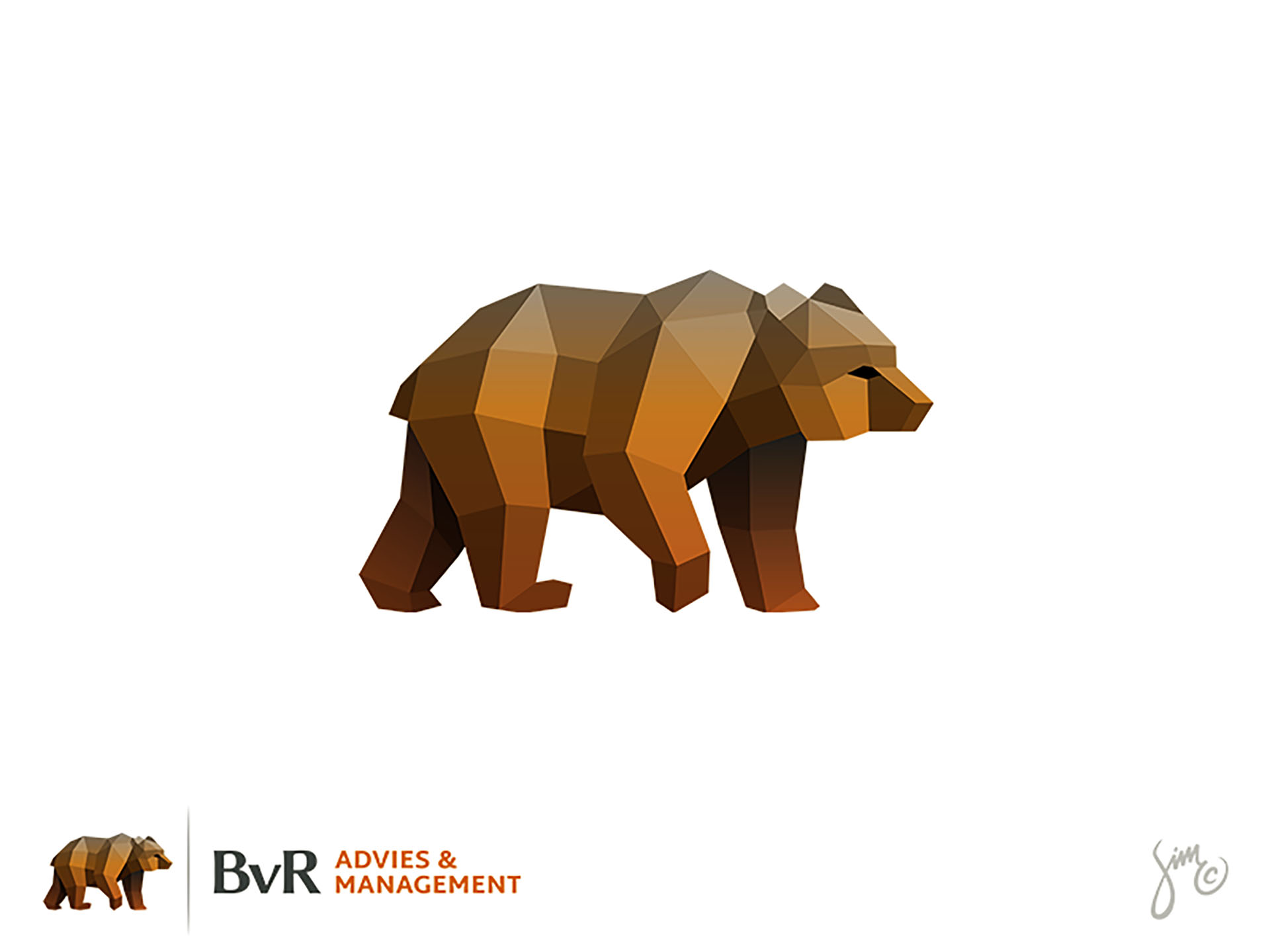 Bear  Logo Design consultant animal design brown mark icon management.jpg