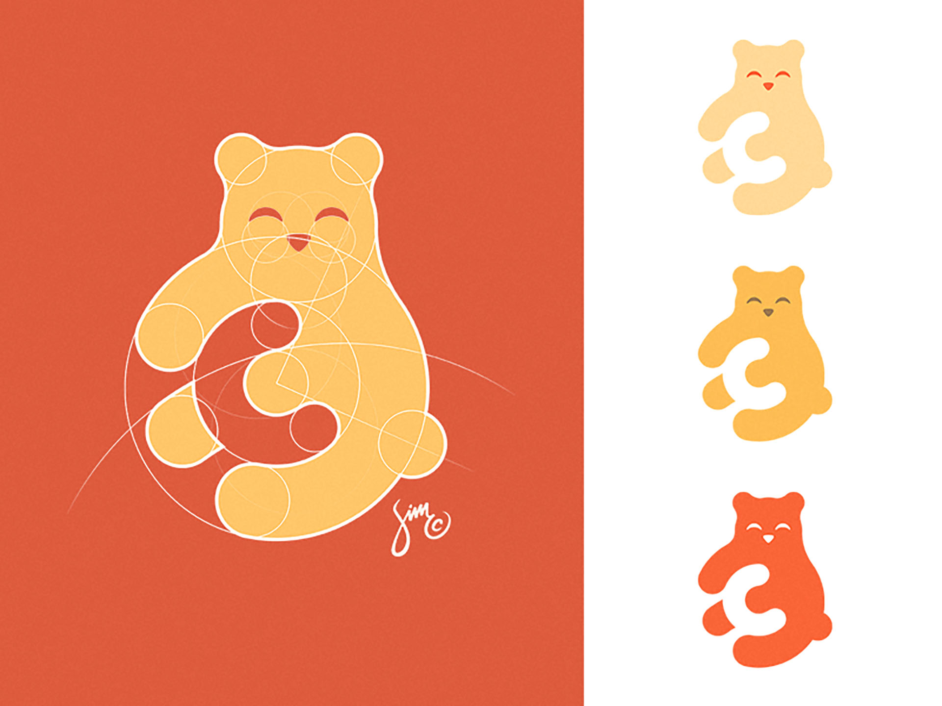 Bear + C  Concept animaldesign negativespace logo letterc cute designg.jpg