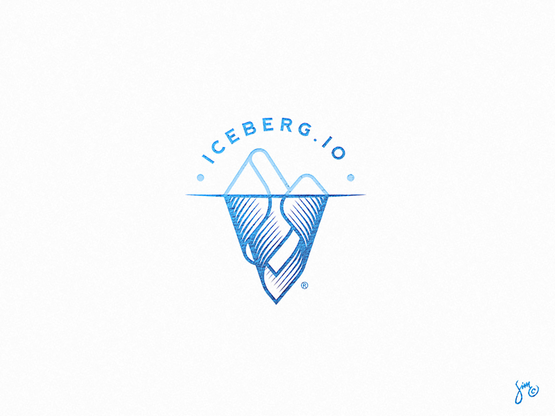 Iceberg.io  Logo Design texture blue dual icon logo logo design foil c.jpg