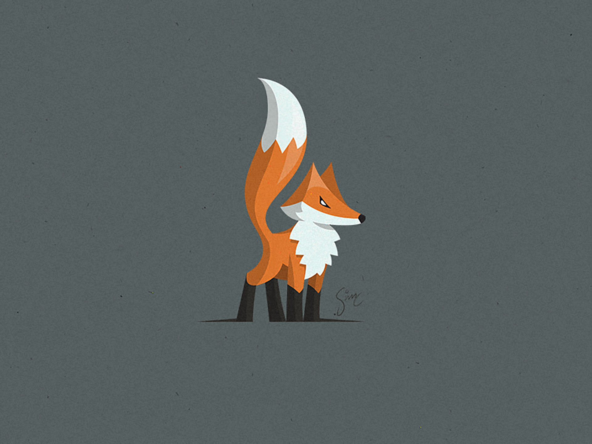 Lil Fox mascot progress final orange dark pet icon logo fox little tin.jpg
